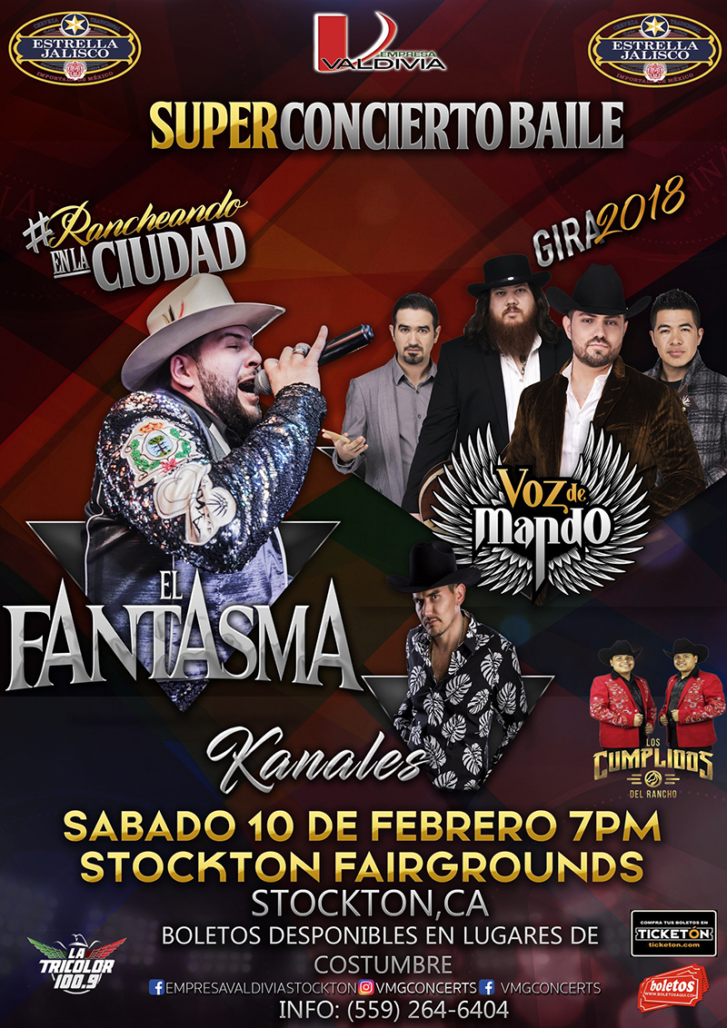 Super Concierto Baile con el Fantasma, Voz de Mando, Kanales y Los