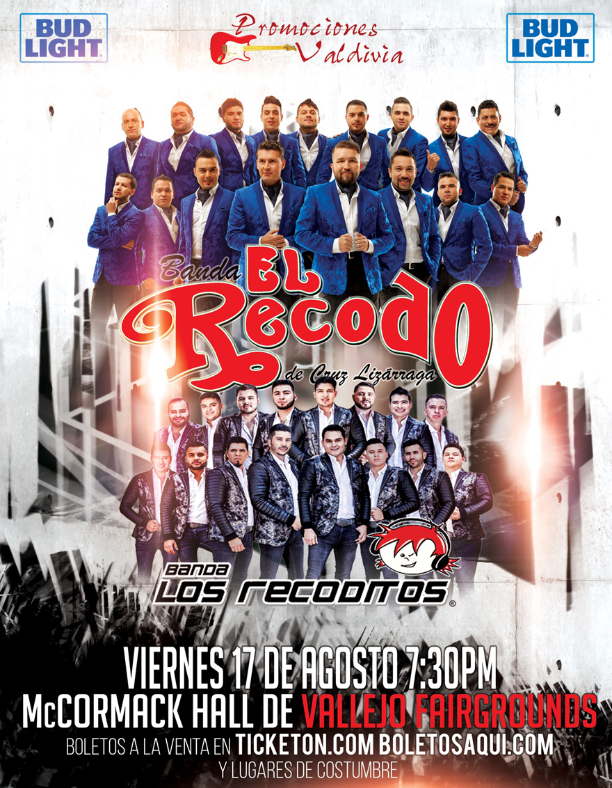 Banda el Recodo y Banda Recoditos – McCornmack Hall de Vallejo Fairgrounds