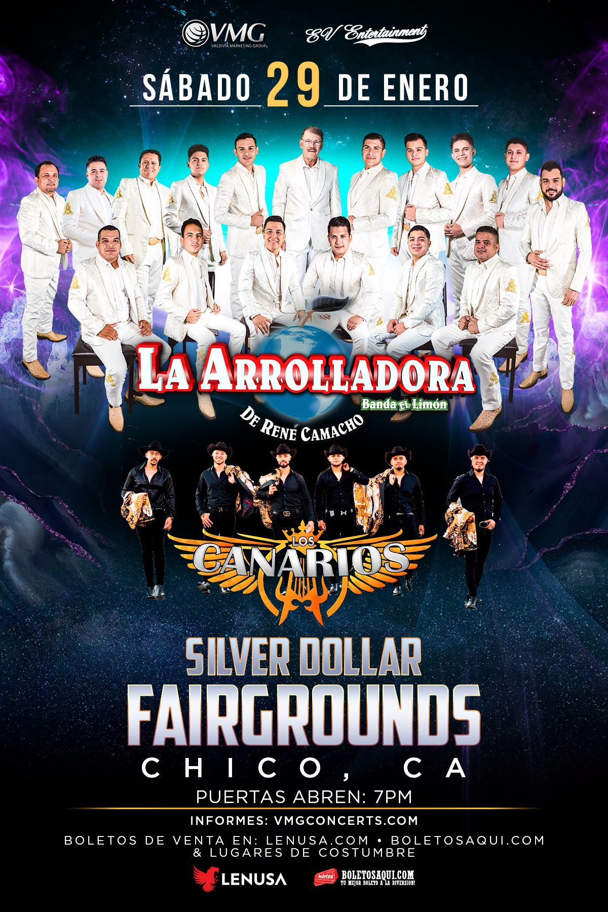 La Arrolladora Banda el Limon y Los Canarios. - Silver Dollar Fairgrounds - Chico, CA