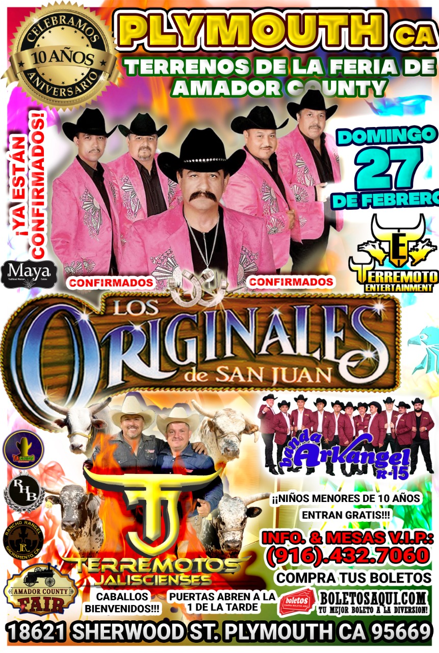 Los Originales de San Juan y Arkangel R-15 – Terrenos de la Feria de Amador County – Plymouth, CA